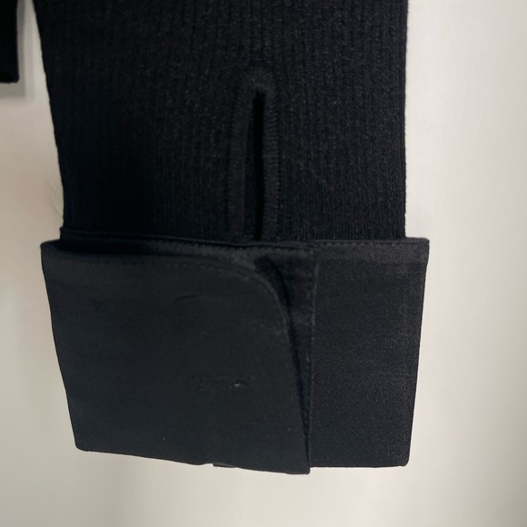 valerie separates Black Sweater With Satin Like Collar And Cuffs - Picture 5 of 12